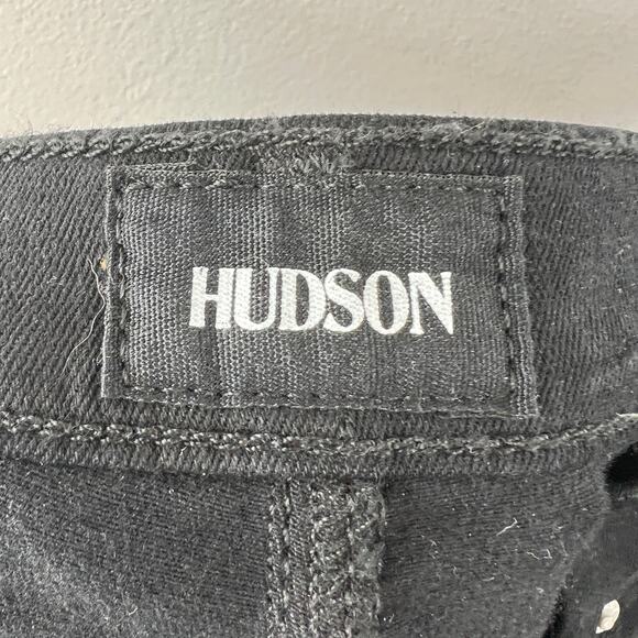 HUDSON Black 27 Denim Jeans Cotton Mid Rise Krista Super Skinny Regular Fit NEW - Picture 7 of 11